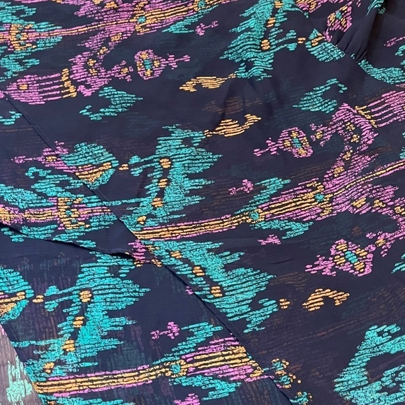 Lane Bryant Coastal Top 20 Blue Halter Artsy Feminine Tiered Coquette Classic - Picture 8 of 12